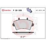 BREMBO Bremsklötze VA | NISSAN Interstar OPEL Movano 99 | P 59 039