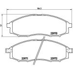 BREMBO Bremsklötze VA | NISSAN Navara, Pick Up 97 | P 56 049