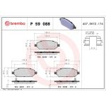 BREMBO Bremsklötze VA | OPEL Karl 15 | P 59 088