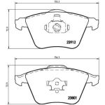 BREMBO Bremsklötze VA | OPEL Vectra/VOLVO S40 04 | P 10 012