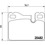 BREMBO Bremsklötze VA | PORSCHE 924, 928, 944 75-95 | P 65 003