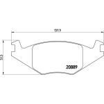 BREMBO Bremsklötze VA | SEAT Cordoba, Ibiza VW Golf 91-02 | P 85 019