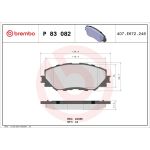 BREMBO Bremsklötze VA | TOYOTA Auris, Corolla 00-18 | P 83 082