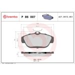 BREMBO Bremsklötze VA | VOLVO 940/960/S90 90 | P 86 007