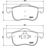 BREMBO Bremsklötze VA | VOLVO S60, S80, V70 98-10 | P 86 020