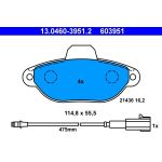 Bremsbelagsatz Fiat P. Punto 1.1-1.2/1.7D 93-03 | 13.0460-3951.2