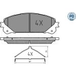 Bremsbelagsatz, Scheibenbremse | 025 244 5218/PD