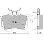 Bremsklötze HA | AUDI A3,SEAT Toledo,VW Golf 03 | 822-100-5