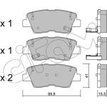 Bremsklötze HA | HYUNDAI i30,KIA ceed 12 | 822-886-0