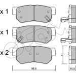 Bremsklötze HA | HYUNDAI Tucson,Santa Fe,KIA 98 | 822-365-0