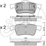 Bremsklötze HA | RENAULT Espace,Laguna,Megane,VOLVO | 822-337-0