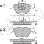 Bremsklötze VA | BMW,MG E46,X3,Z4,ZT 99 | 822-207-3