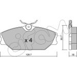 Bremsklötze VA | RENAULT Clio,Megane,Laguna,Safrane 93 | 822-142-2