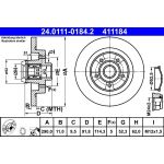 Bremsscheibe | 24.0111-0184.2