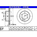 Bremsscheibe | 24.0118-0136.1