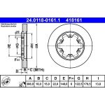 Bremsscheibe | 24.0118-0161.1