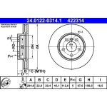 Bremsscheibe | 24.0122-0314.1