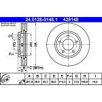 Bremsscheibe | 24.0128-0148.1