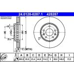 Bremsscheibe | 24.0128-0287.1