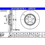 Bremsscheibe | 24.0128-0318.1