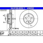 Bremsscheibe | 24.0130-0252.1