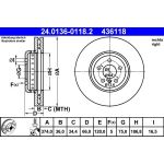 Bremsscheibe | 24.0136-0118.2