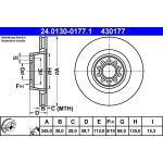 Bremsscheibe Audi S. A8 4.2 Quattro 99-02 | 24.0130-0177.1