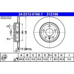 Bremsscheibe Audi T. A4 04-08 Power Disc | 24.0312-0166.1