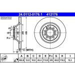 Bremsscheibe Audi T. A6 2.7-3.0 Tdi/3.0-4.2 Fsi Quattro 06-11 | 24.0112-0176.1