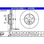 Bremsscheibe Bmw P. 2/X1 1.5-2.0 14 | 24.0124-0260.1