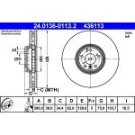 Bremsscheibe Bmw P. X5/X6 10- Le | 24.0136-0113.2