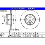 Bremsscheibe Bmw S. 1/3/X1 05 | 24.0124-0203.1