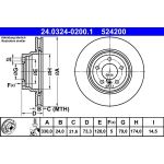 Bremsscheibe Bmw S. 1/3/X1 2.0-3.0 05-15 Power Disc | 24.0324-0200.1