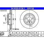 Bremsscheibe Bmw S. 3 (E46) 99-07 Power Disc | 24.0325-0138.1