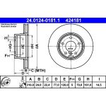 Bremsscheibe Bmw S. 5 2.0-2.5 03-10 | 24.0124-0181.1