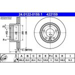 Bremsscheibe Bmw S. 5 (E39) 2.0-3.5 95-04 | 24.0122-0159.1