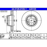 Bremsscheibe Bmw S. 7 2,5-3,5 94-01 | 24.0128-0105.1