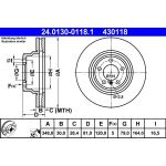 Bremsscheibe Bmw S. 7 3.0-6.0 01-08 | 24.0130-0118.1