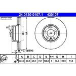 Bremsscheibe Bmw S. E39 96-04 | 24.0130-0107.1