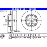 Bremsscheibe Bmw S. E46/Z3/Z4 98-07 Power Disc | 24.0322-0160.1