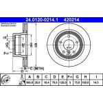 Bremsscheibe Bmw T. 1 (E82/E88) 2.0-3.0 06-13 | 24.0120-0214.1