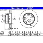 Bremsscheibe Bmw T. 5 E60/E61 2.5-3.0 05-10 | 24.0120-0213.1