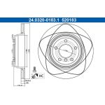 Bremsscheibe Bmw T. 5 (E60/E61/E63) 03-10 Power Disc | 24.0320-0183.1