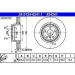 Bremsscheibe Bmw T. 5/7 08-15 | 24.0124-0241.1