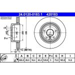 Bremsscheibe Bmw T. E60/E61 | 24.0120-0183.1