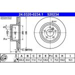 Bremsscheibe Bmw T. X3/X4 1.6-3.0 10- Power Disc | 24.0320-0234.1