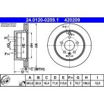 Bremsscheibe Chevrolet T. Captiva 2.0-2.2D/2.4-3.2 06 | 24.0120-0209.1