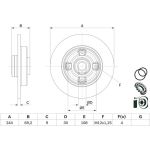 Bremsscheibe | CITROEN C3, C4 OPEL Crossland 17 | 0 986 479 F74