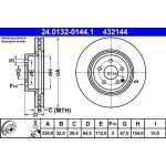 Bremsscheibe Db P. C219/W211/S211/X204 02-15 | 24.0132-0144.1