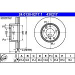 Bremsscheibe Db P. W461/W463 89 | 24.0130-0217.1